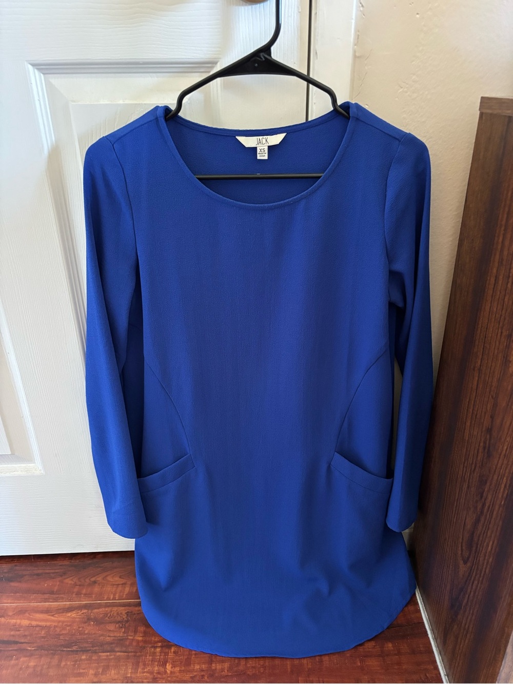 Jack by BB Dakota Cobalt Blue Long Sleeve Shift Dress